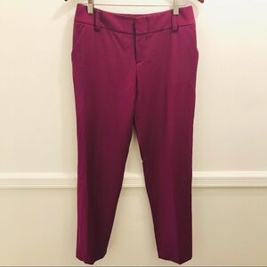 Alice + Olivia Purple Trouser Pants 6 work wear business casual
